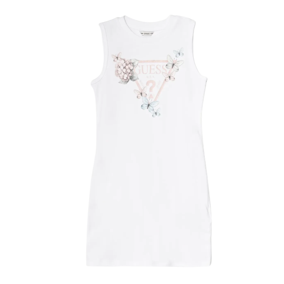 Guess - White Butterfly Cotton Dress