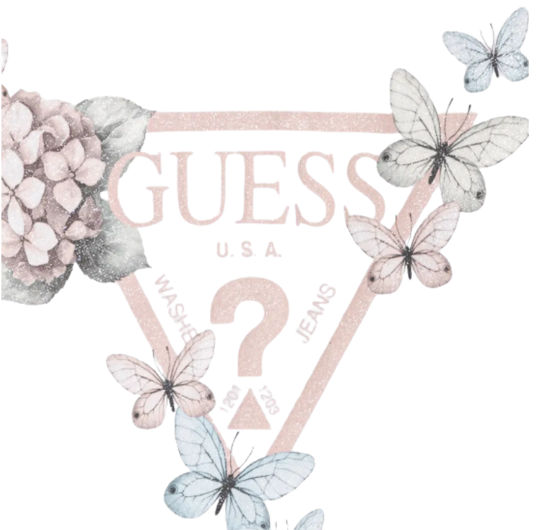 Guess - White Butterfly Cotton Dress