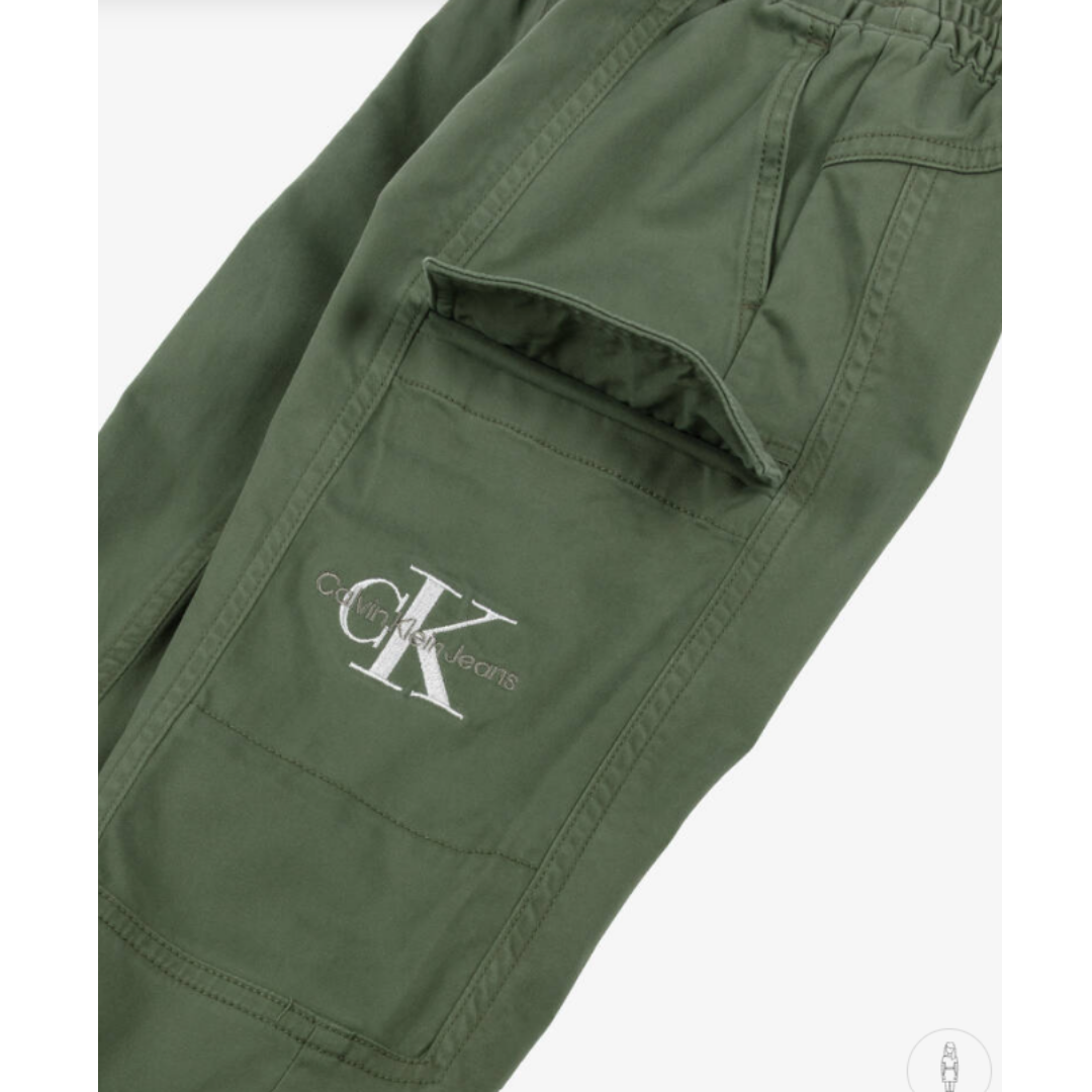 Calvin Klein - Khaki Logo Cargo Trouser