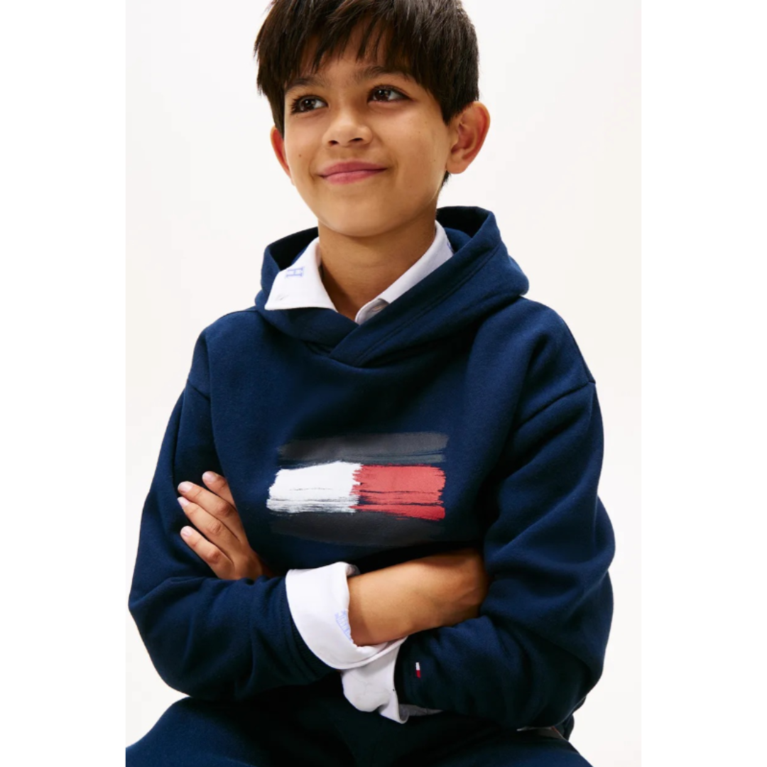 Tommy Hilfiger - Blue Logo Flag Hoodie