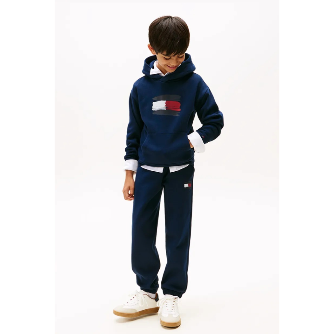 Tommy Hilfiger - Blue Logo Flag Hoodie
