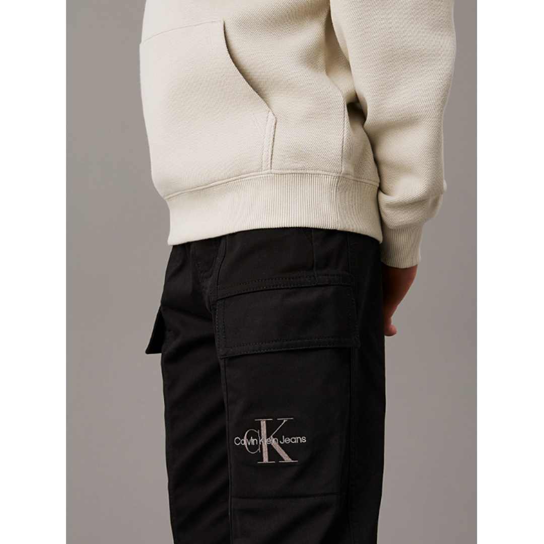 Calvin Klein - Black Logo Cargo Trouser