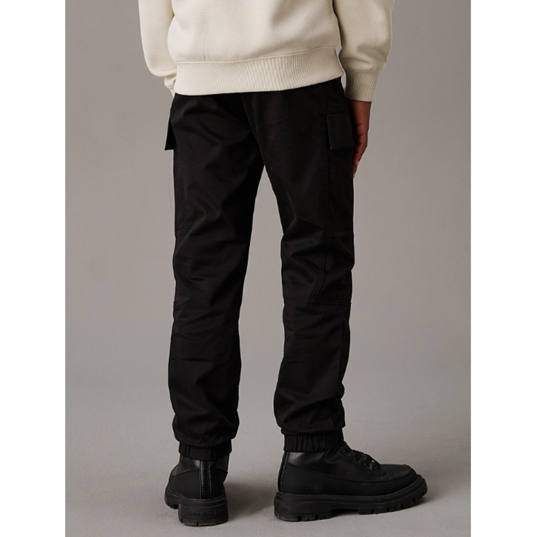 Calvin Klein - Black Logo Cargo Trouser