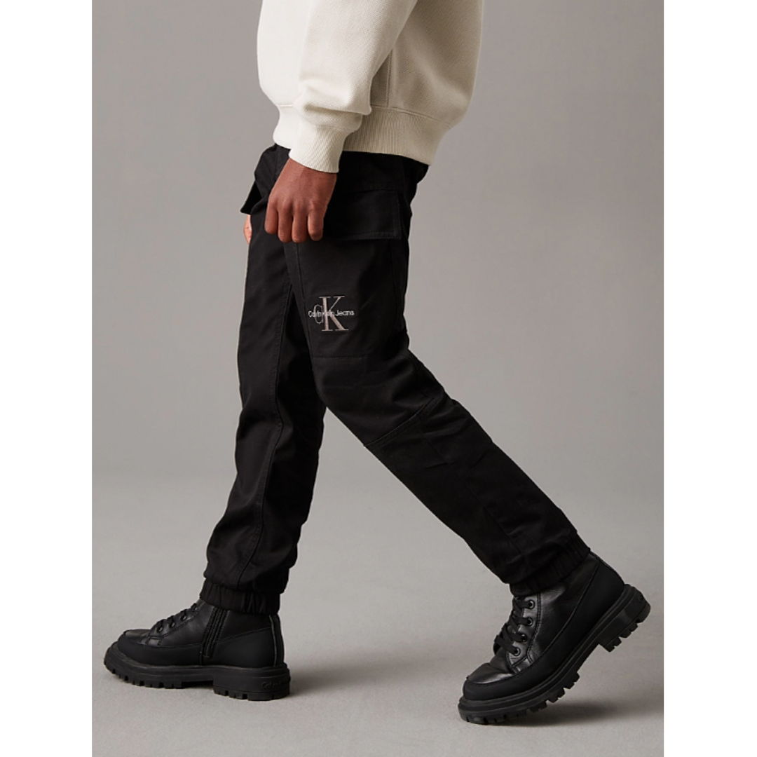 Calvin Klein - Black Logo Cargo Trouser