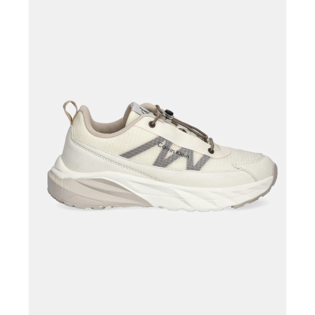 Calvin Klein - Beige Low Cut Lace Up CK Shoes