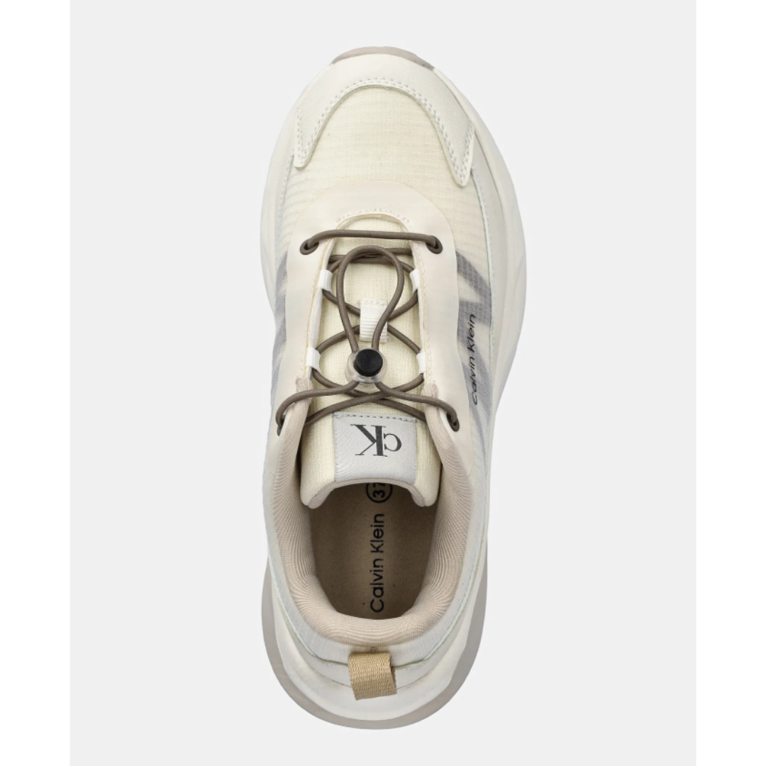 Calvin Klein - Beige Low Cut Lace Up CK Shoes