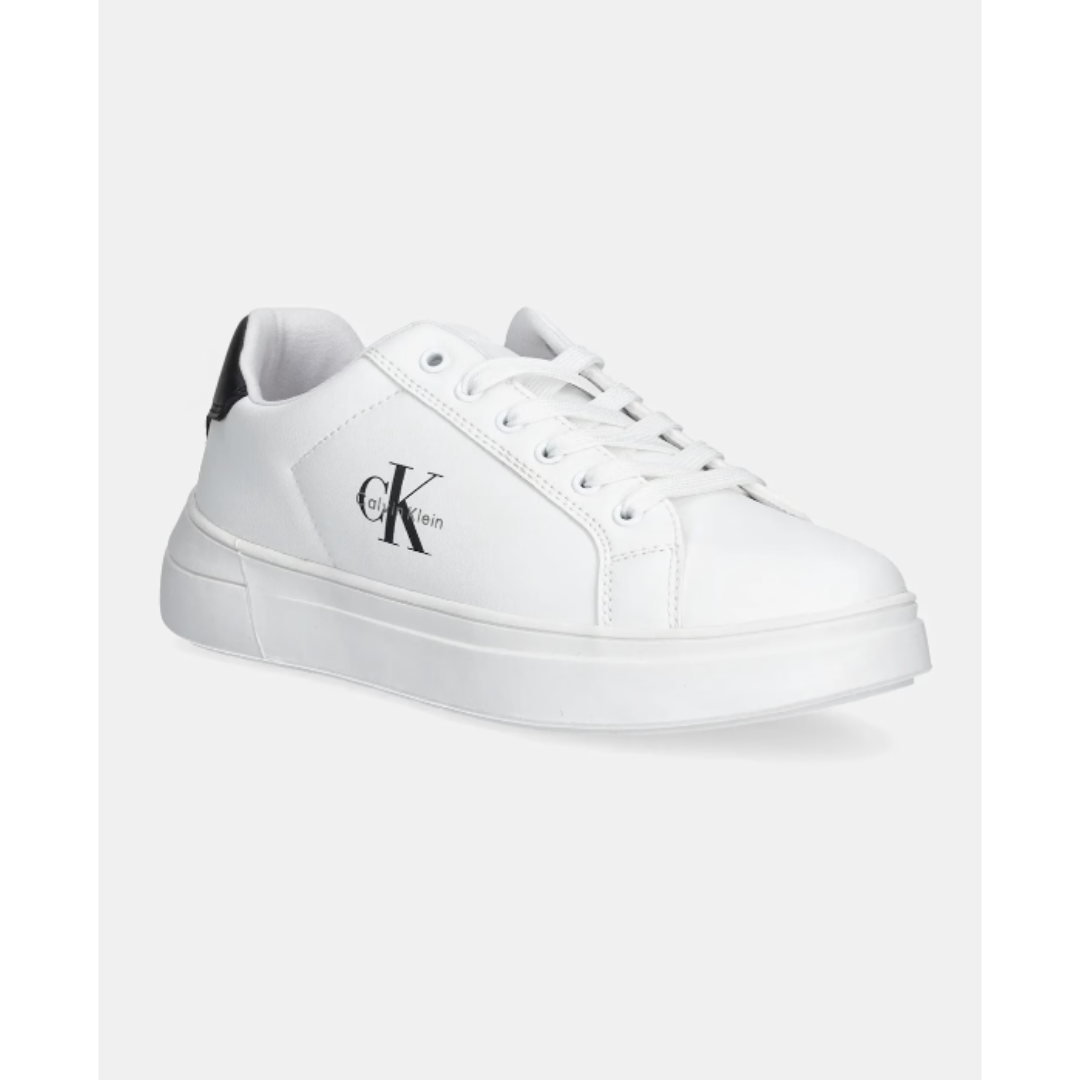 Calvin Klein - White Classic CK Logo Sneakers
