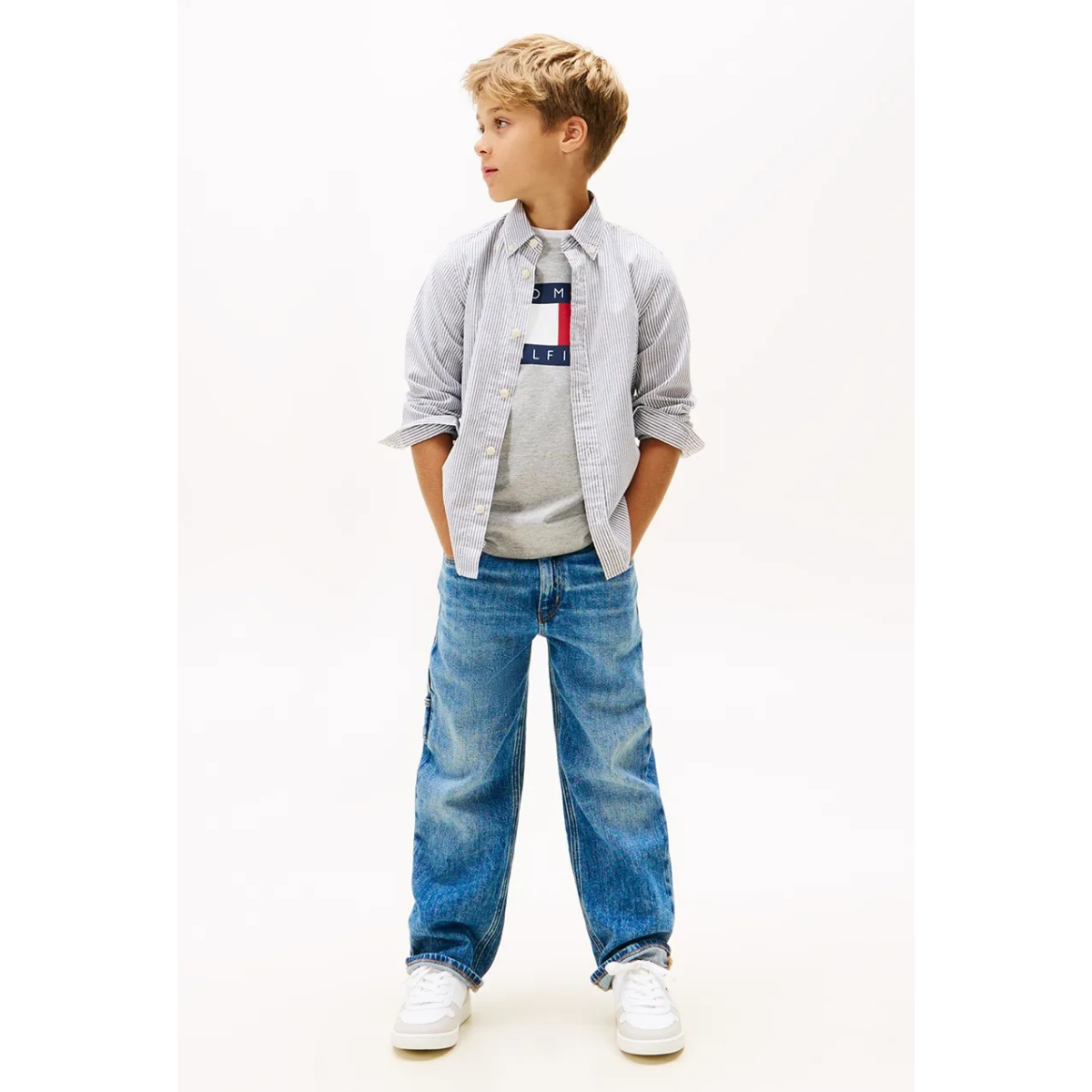 Tommy Hilfiger - Flex Ithaca Navy Blue Stripes Shirt