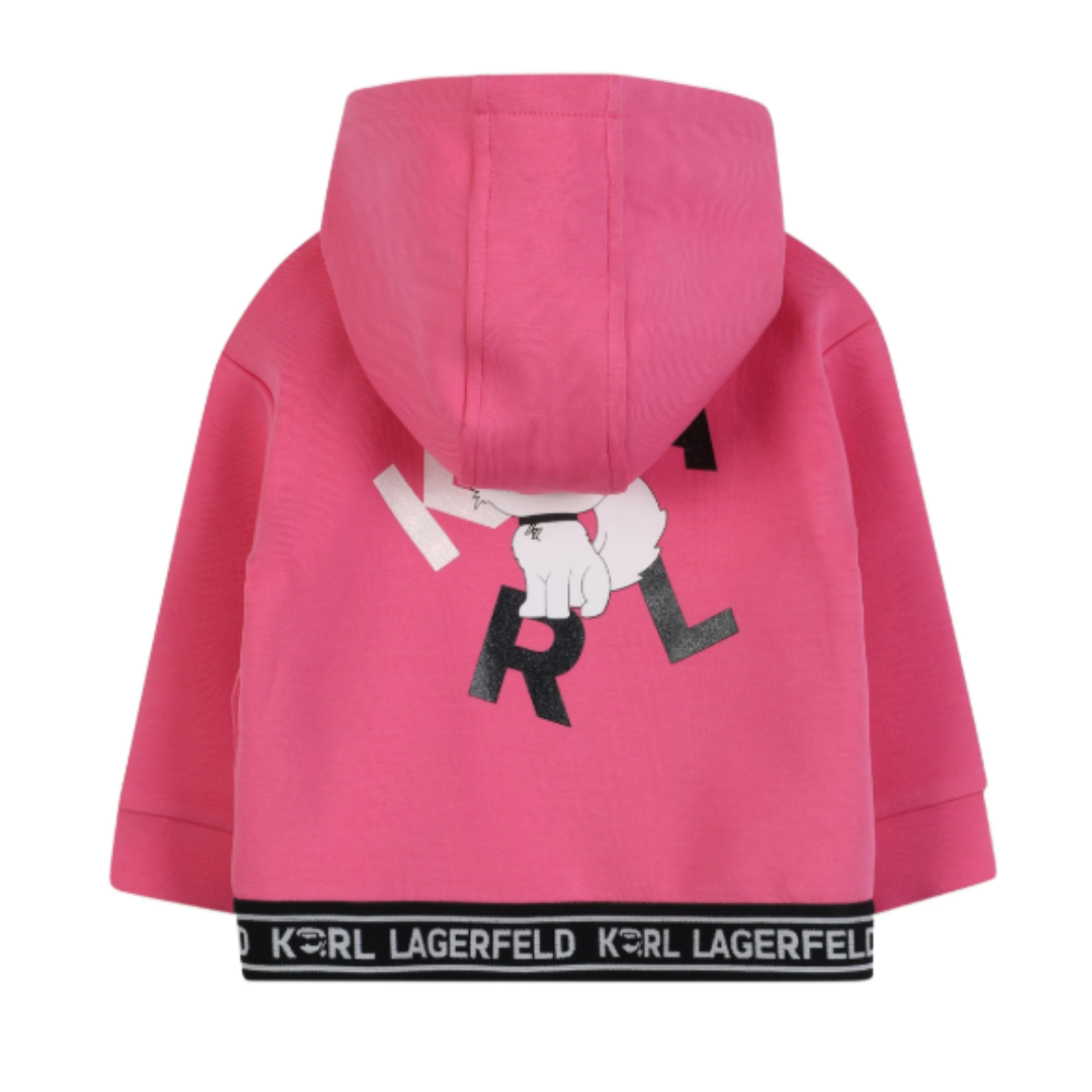 KARL LAGERFELD - Baby Girls Fuchsia Outfit Logo Set
