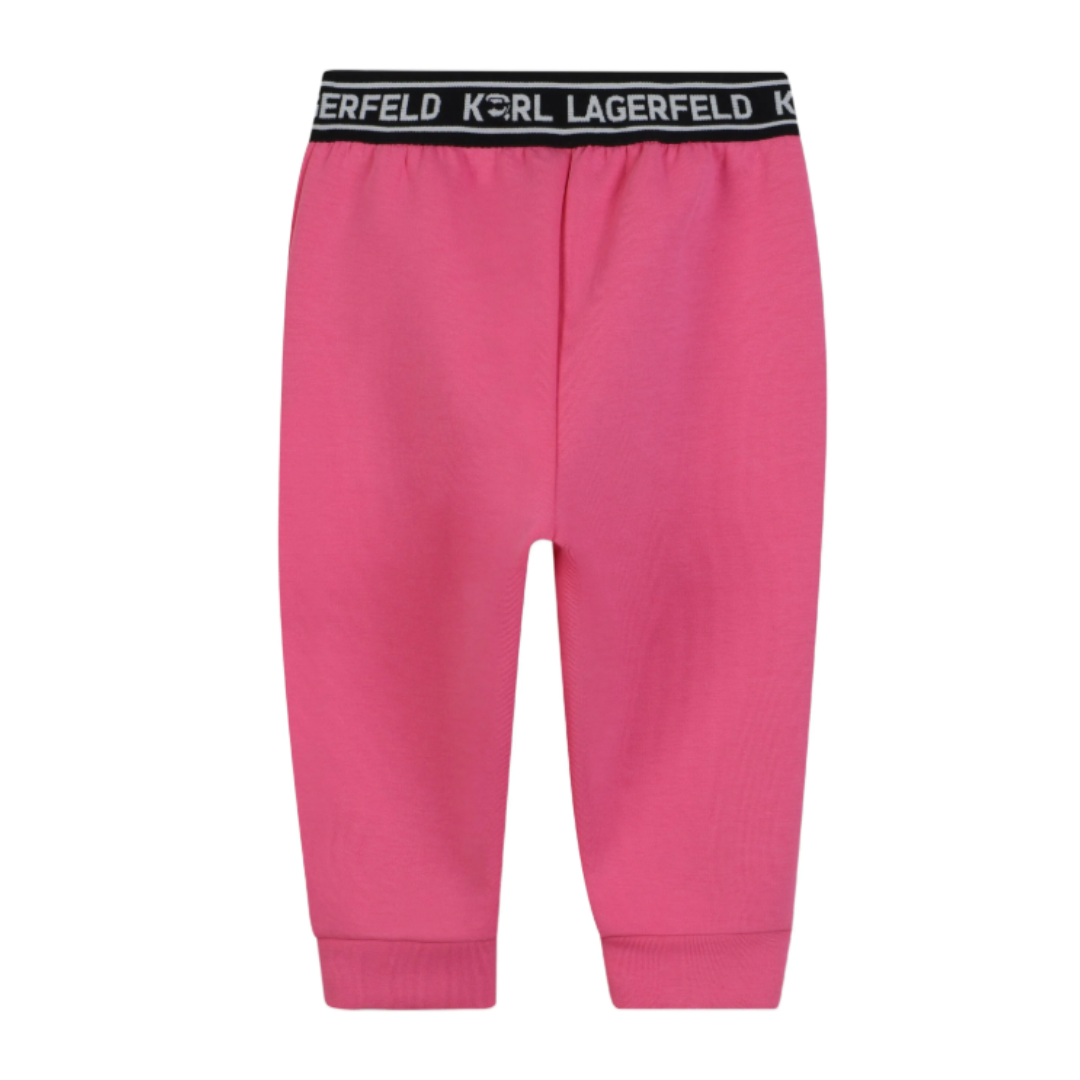 KARL LAGERFELD - Baby Girls Fuchsia Outfit Logo Set
