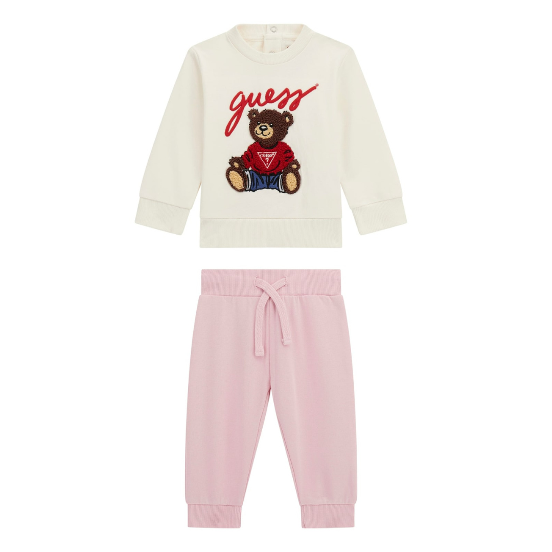 Guess - Girls Cotton Teddy Bear Baby Tracksuit