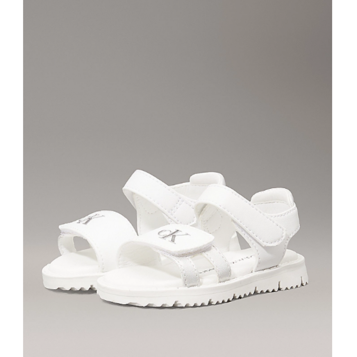 Calvin Klein - Touch-Strap White Sandals