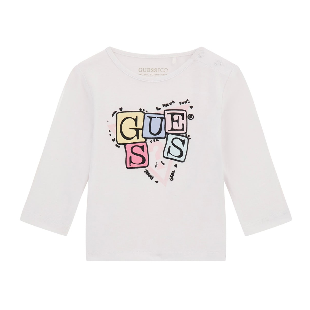 Guess - Triangle Logo White Top