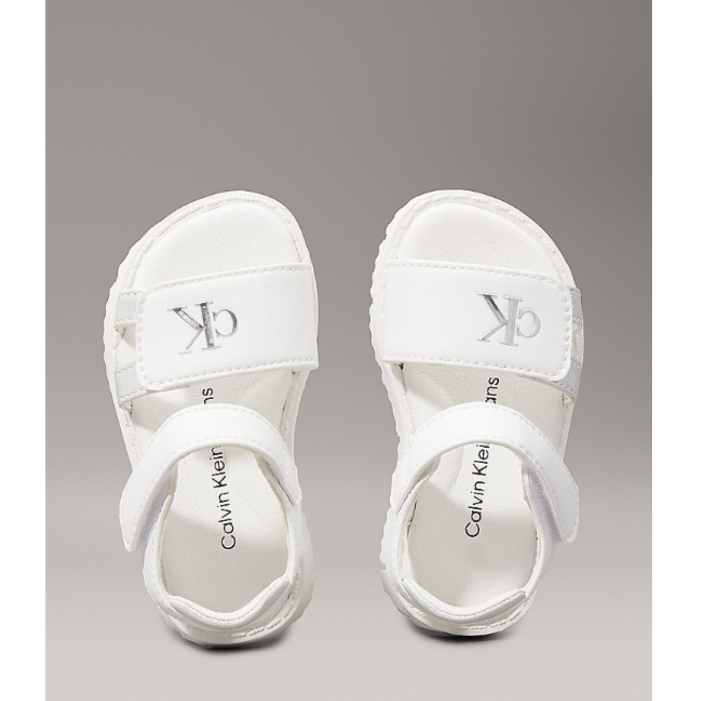 Calvin Klein - Touch-Strap White Sandals