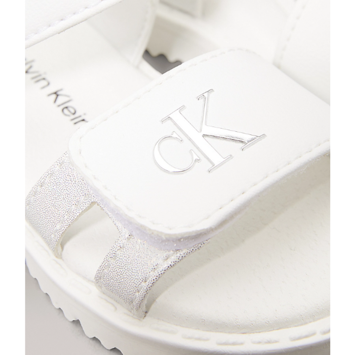 Calvin Klein - Touch-Strap White Sandals
