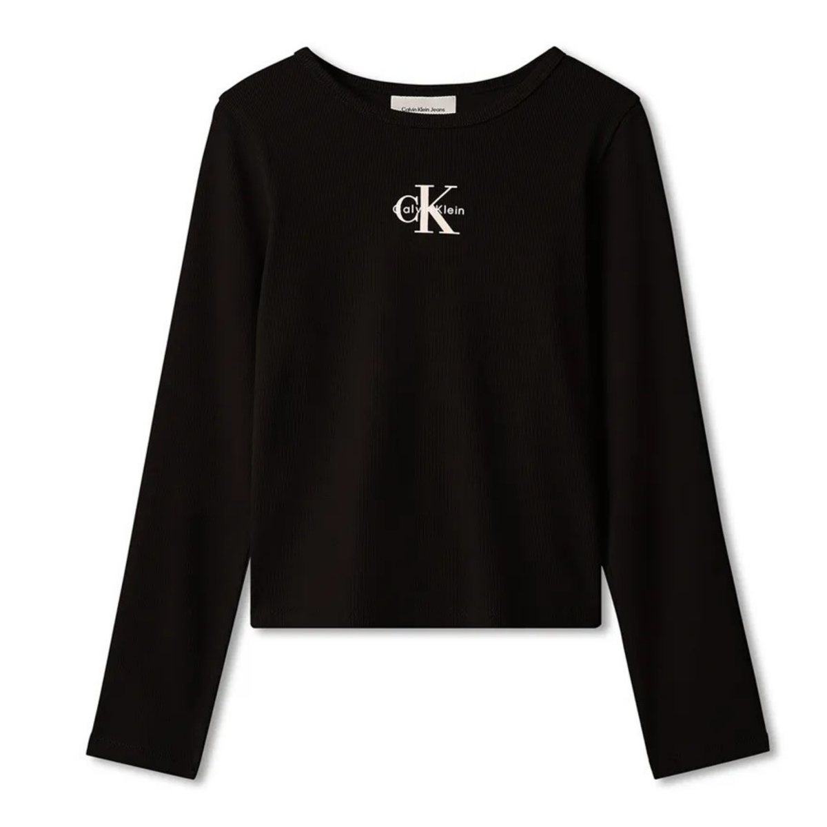 Calvin Klein - Black Monologo Rib LS Top