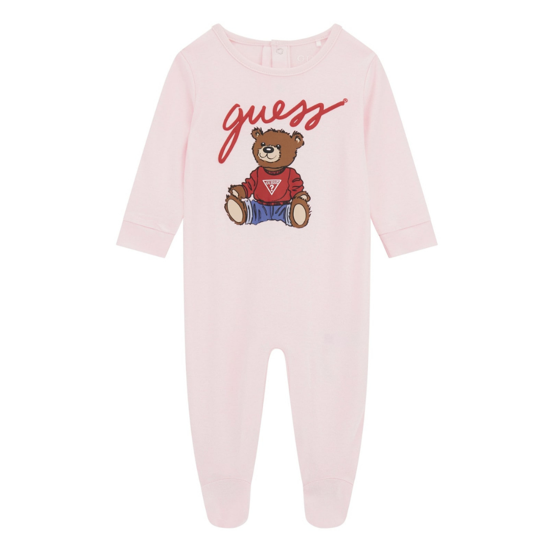 Guess - Pink Cotton Baby grow with Teddy Bear Mascot