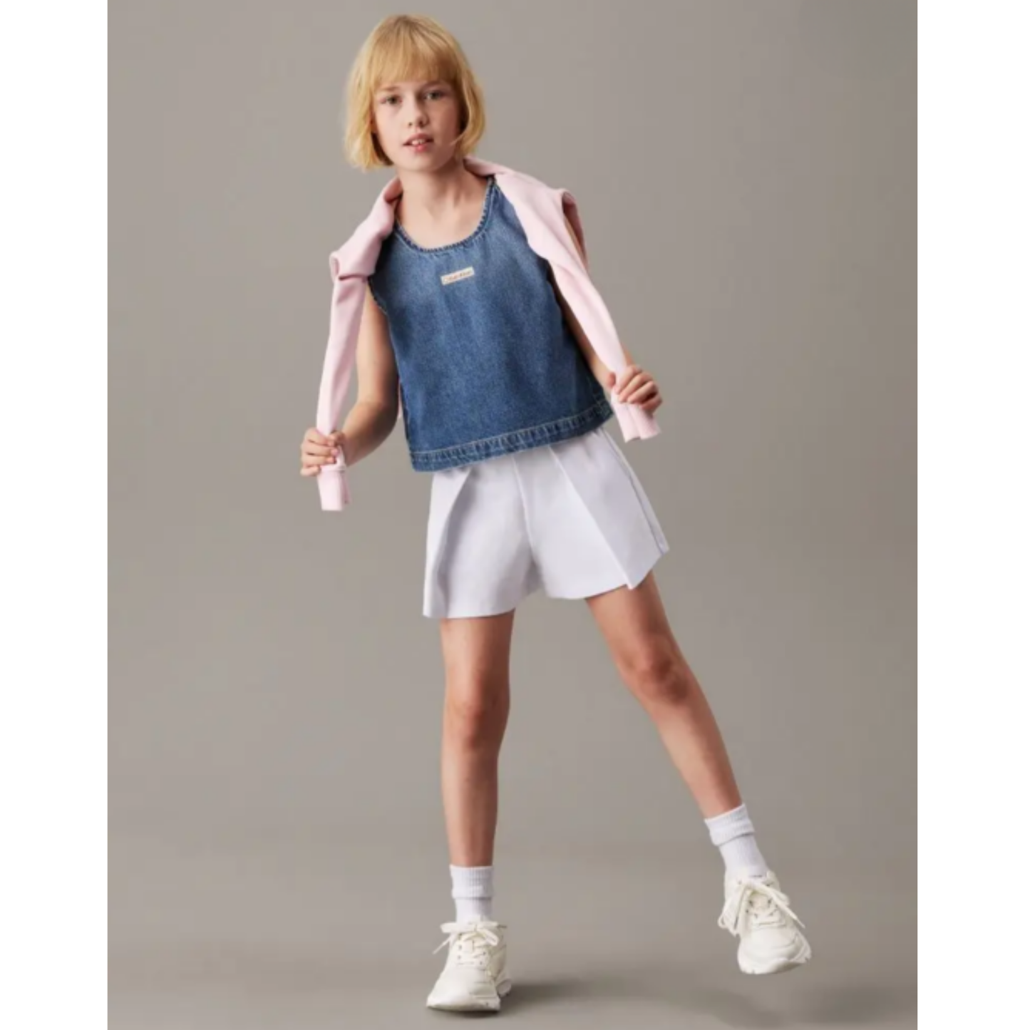 Calvin Klein - Stretch Pleated White Short