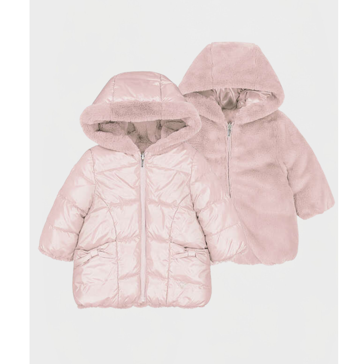 Mayoral - Two Sided Pink Girls Coat