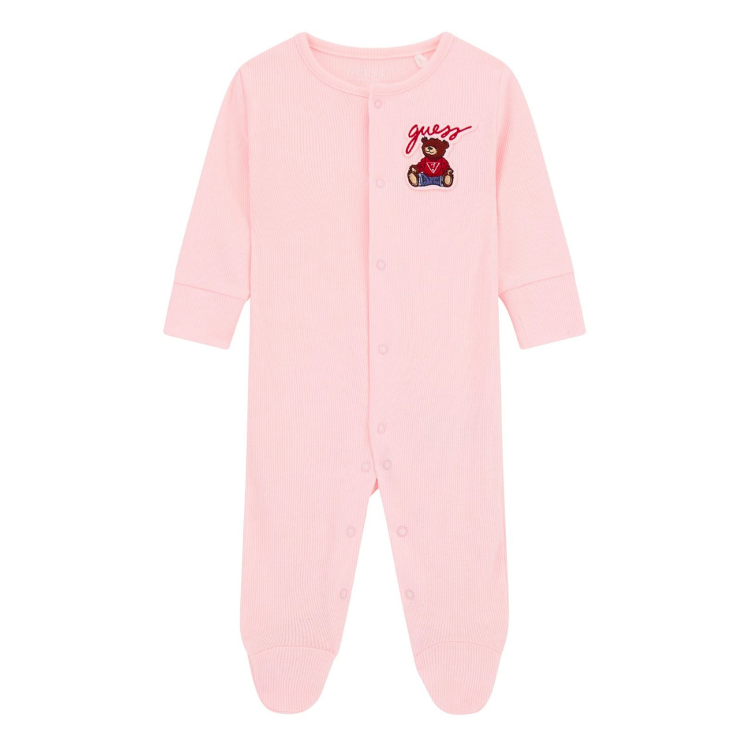 Guess - Pink Cotton Baby Grow with Hat
