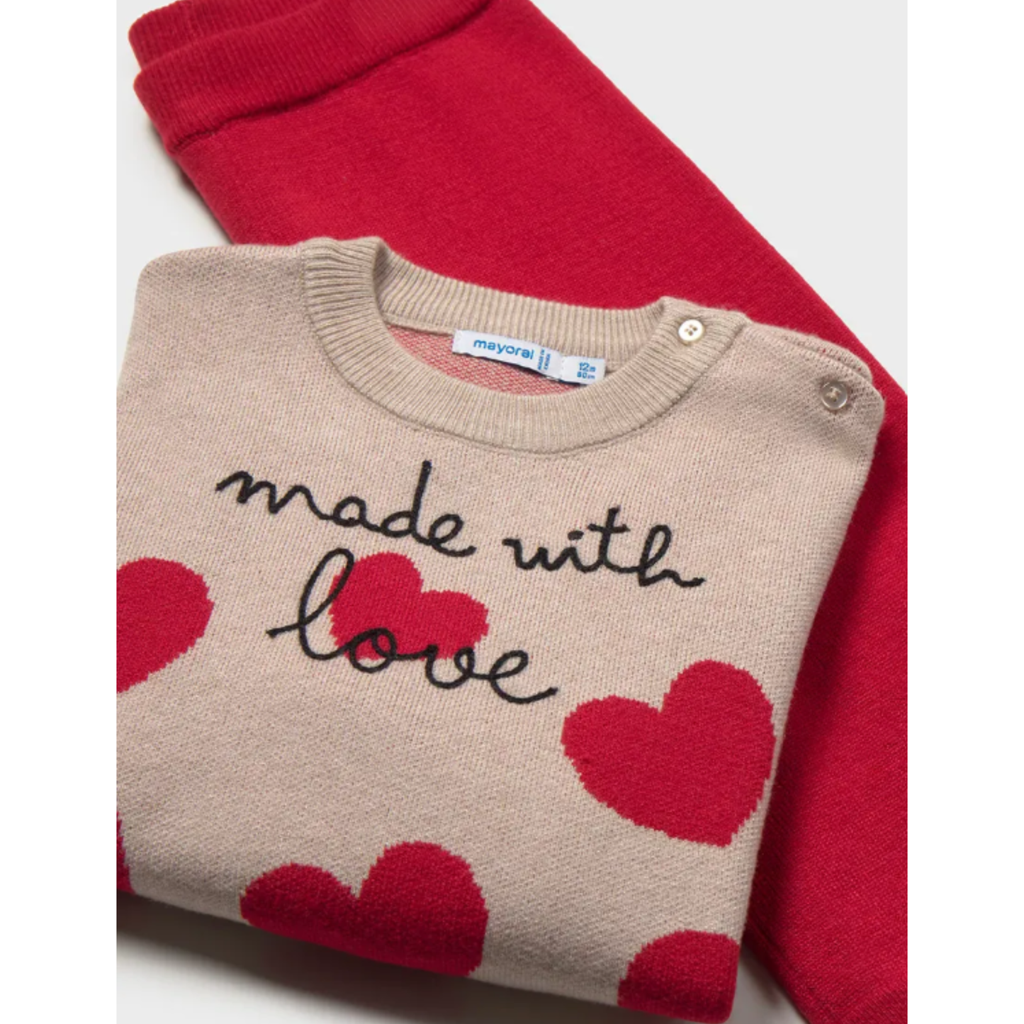 Mayoral - Knitted Red Love Set