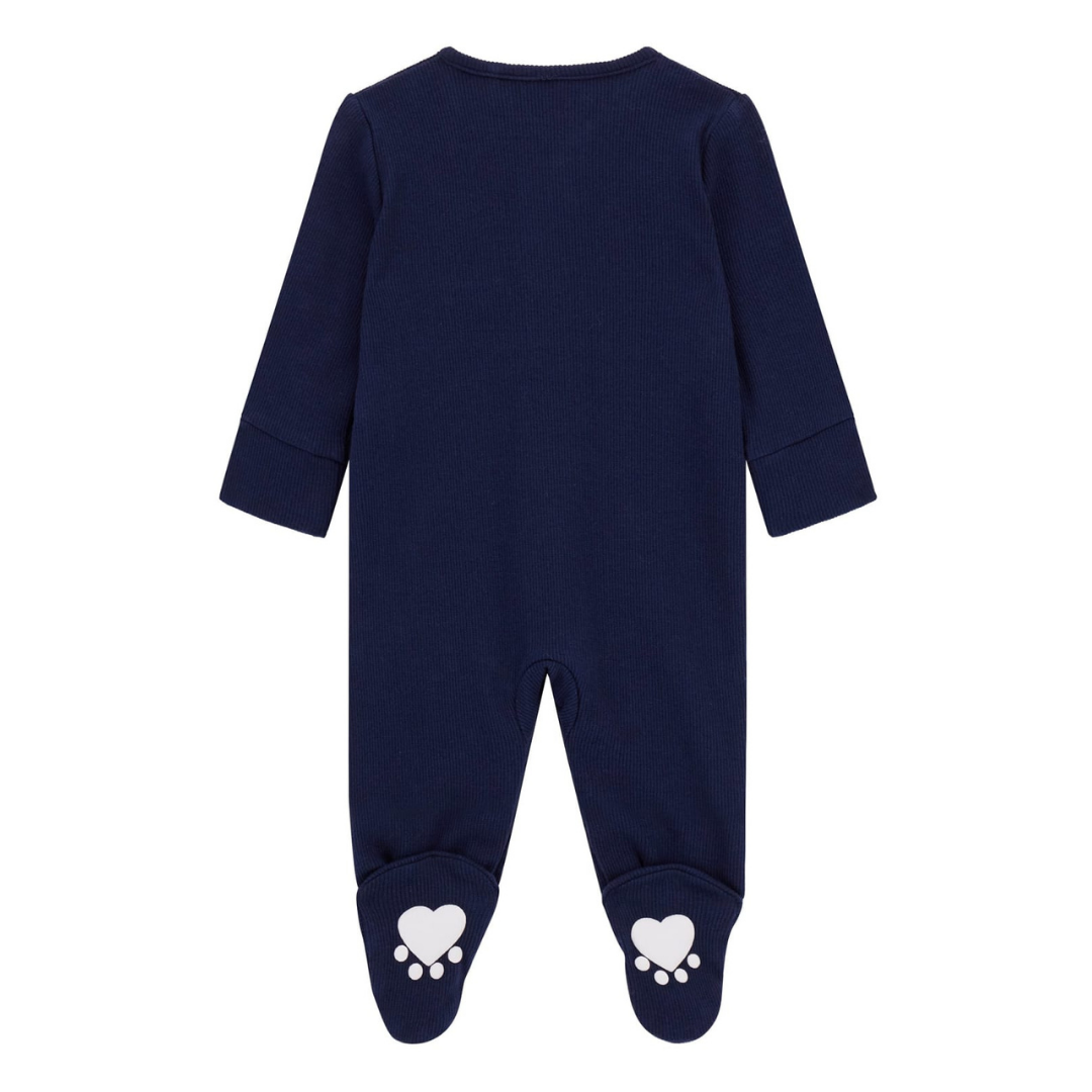 Guess - Blue Cotton Baby Grow with Hat