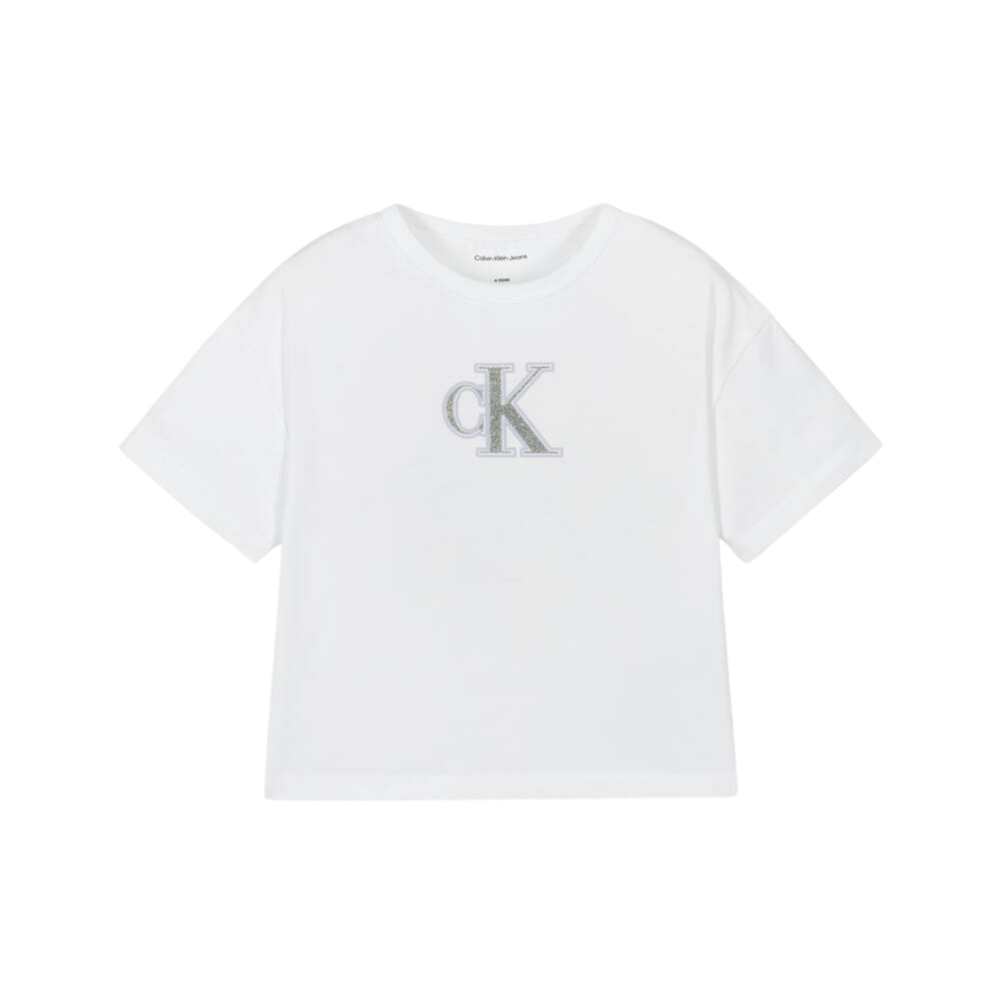 Calvin Klein - White Metallic Girls' T-Shirt