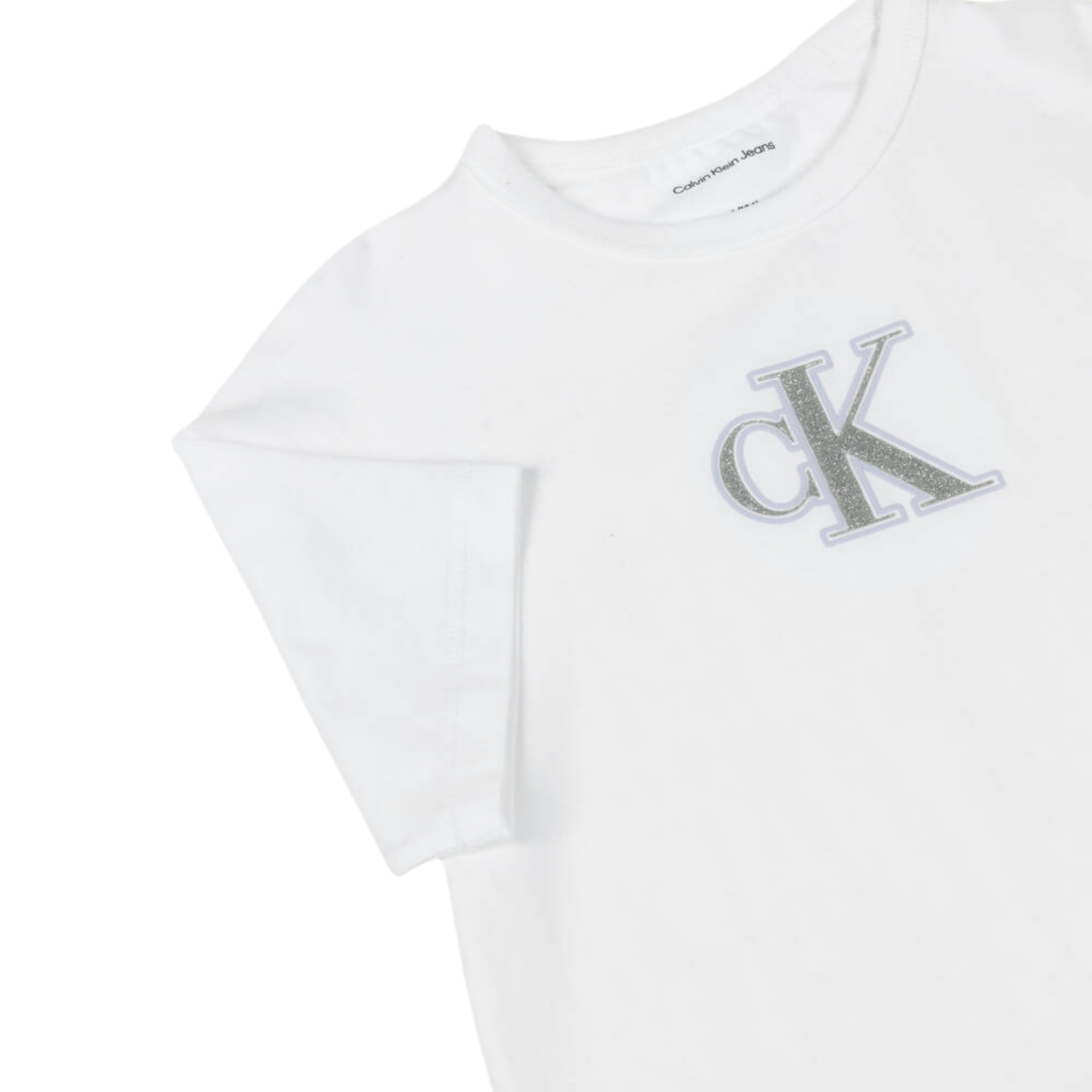 Calvin Klein - White Metallic Girls' T-Shirt