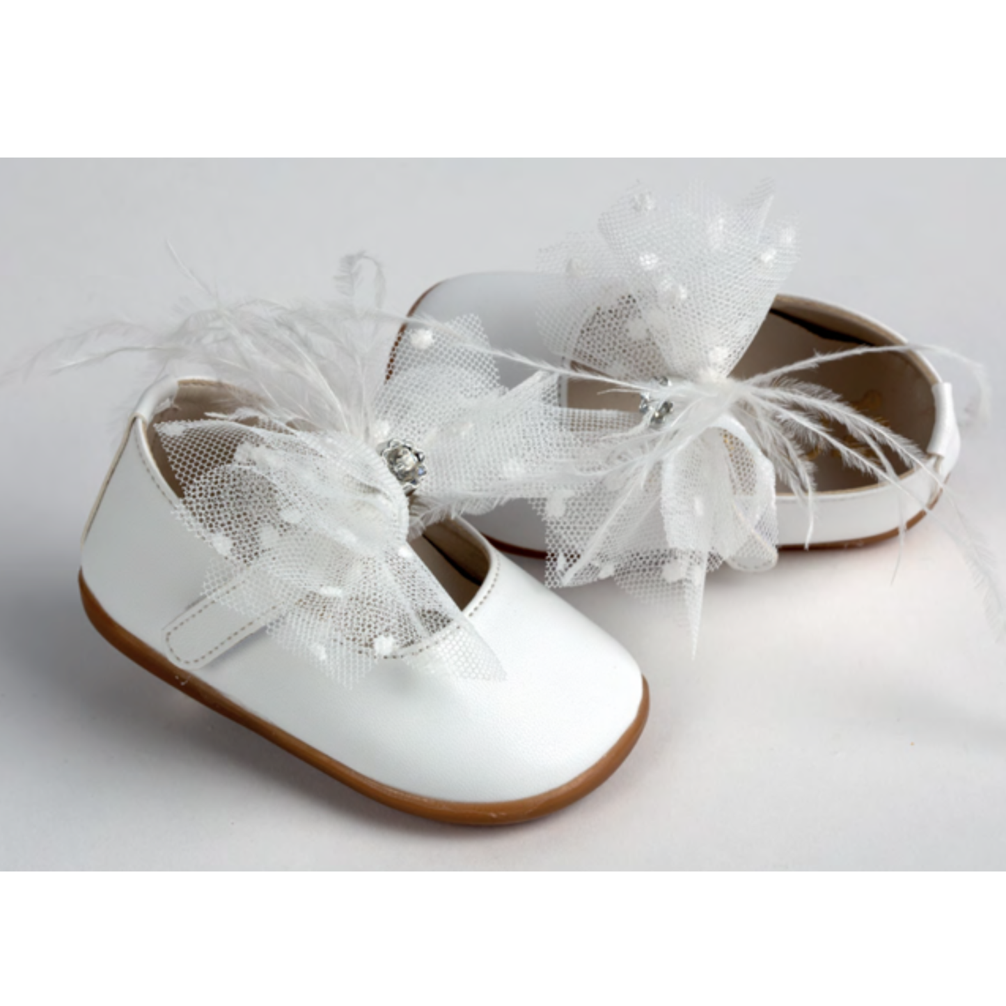 Everkid - White Dots Christening Shoes