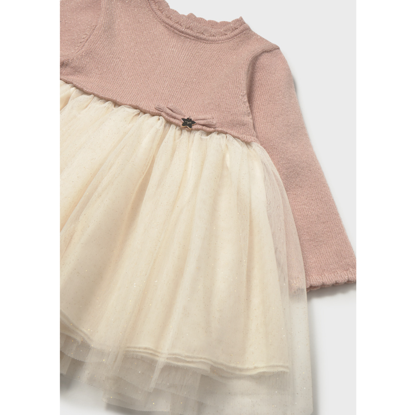 Mayoral - Classic Ivory Tulle Pink Dress