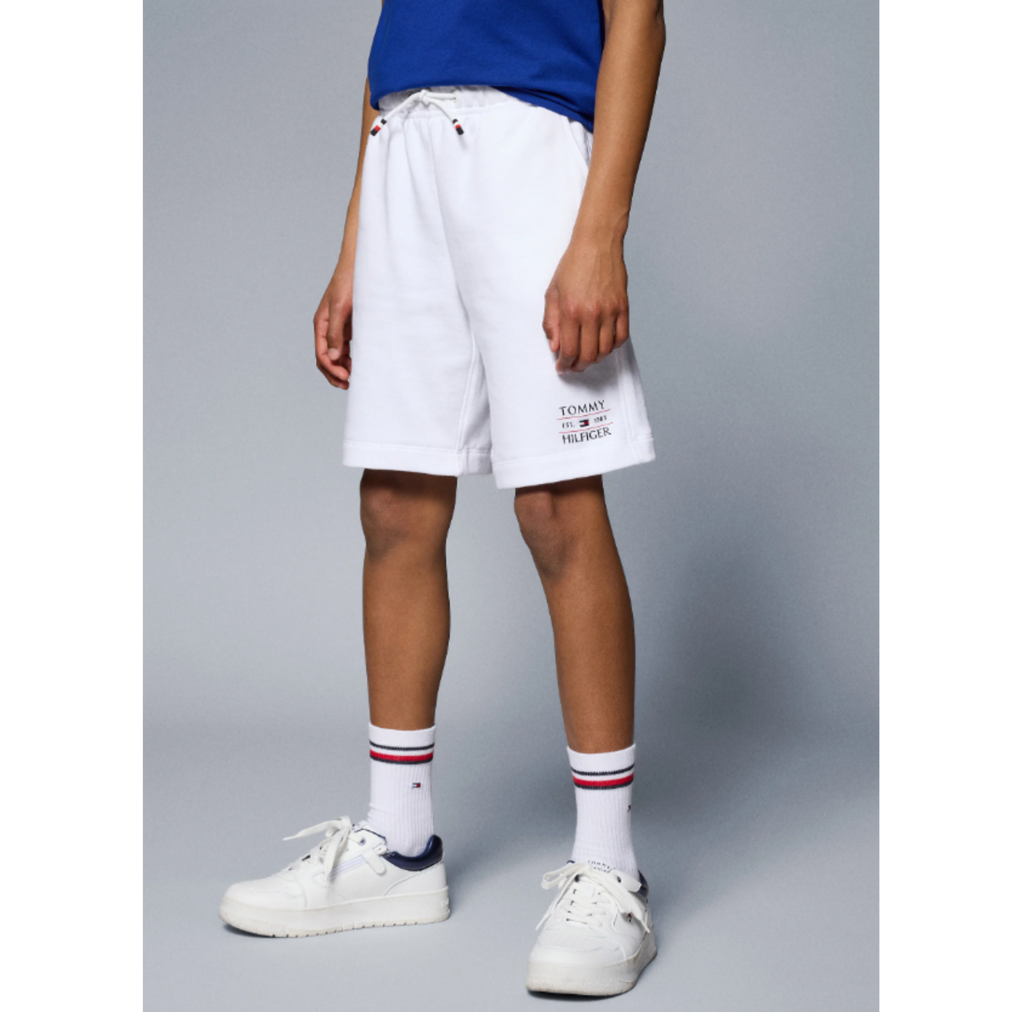 Tommy Hilfiger - White Logo Cotton Short
