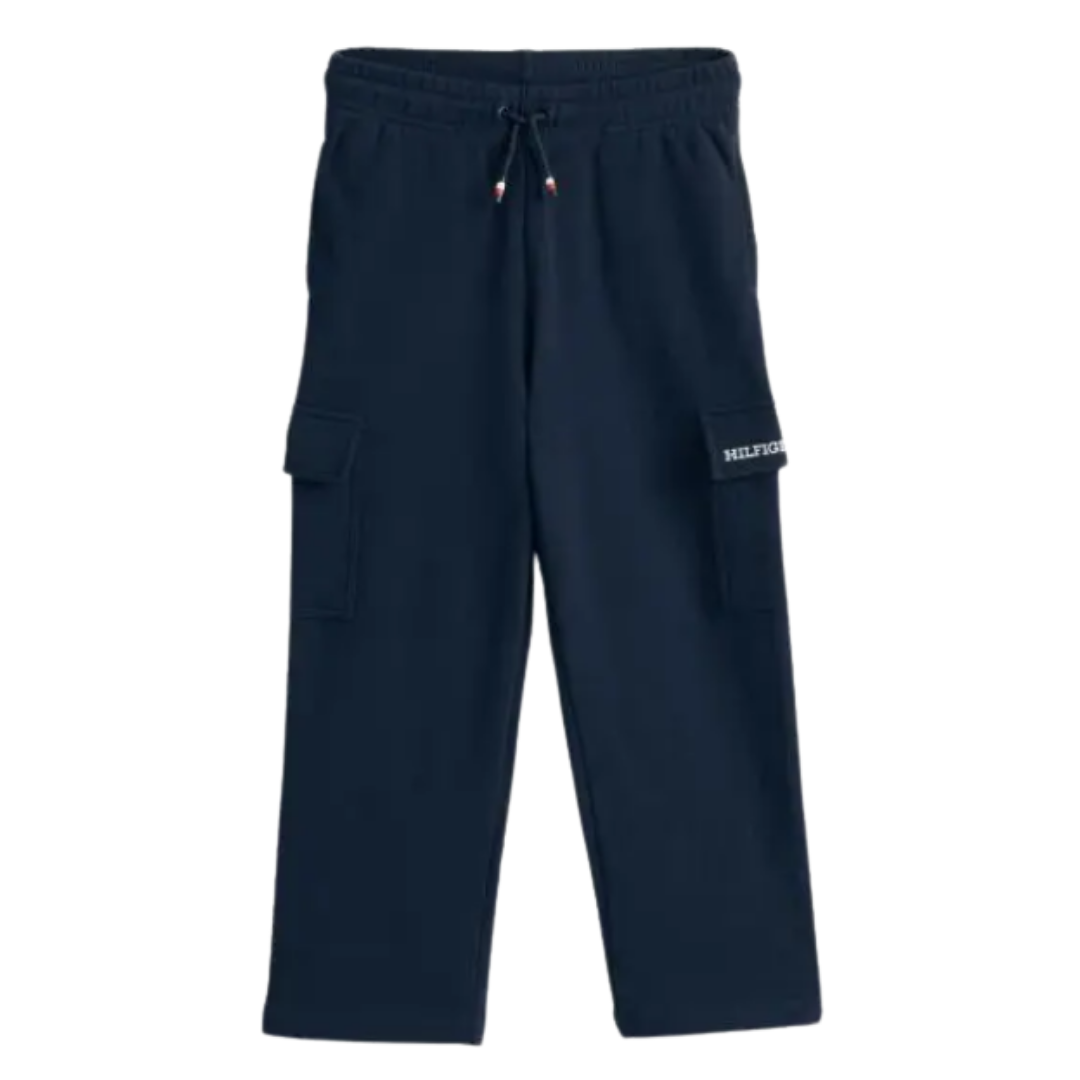 Tommy Hilfiger - Navy Blue Cotton Cargo Sweatpants