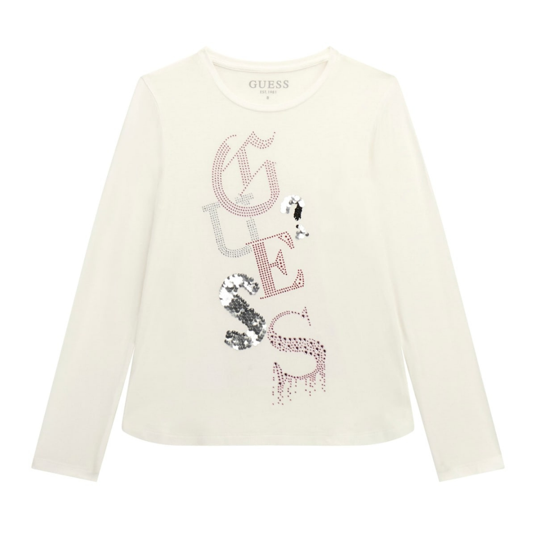 Guess - White Metallic Colours Top