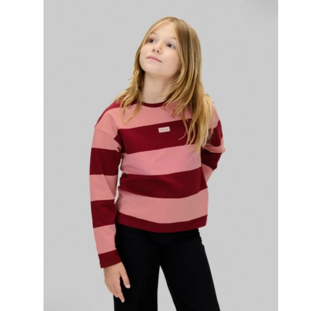 Calvin Klein - Reddish & Pink Lined Top