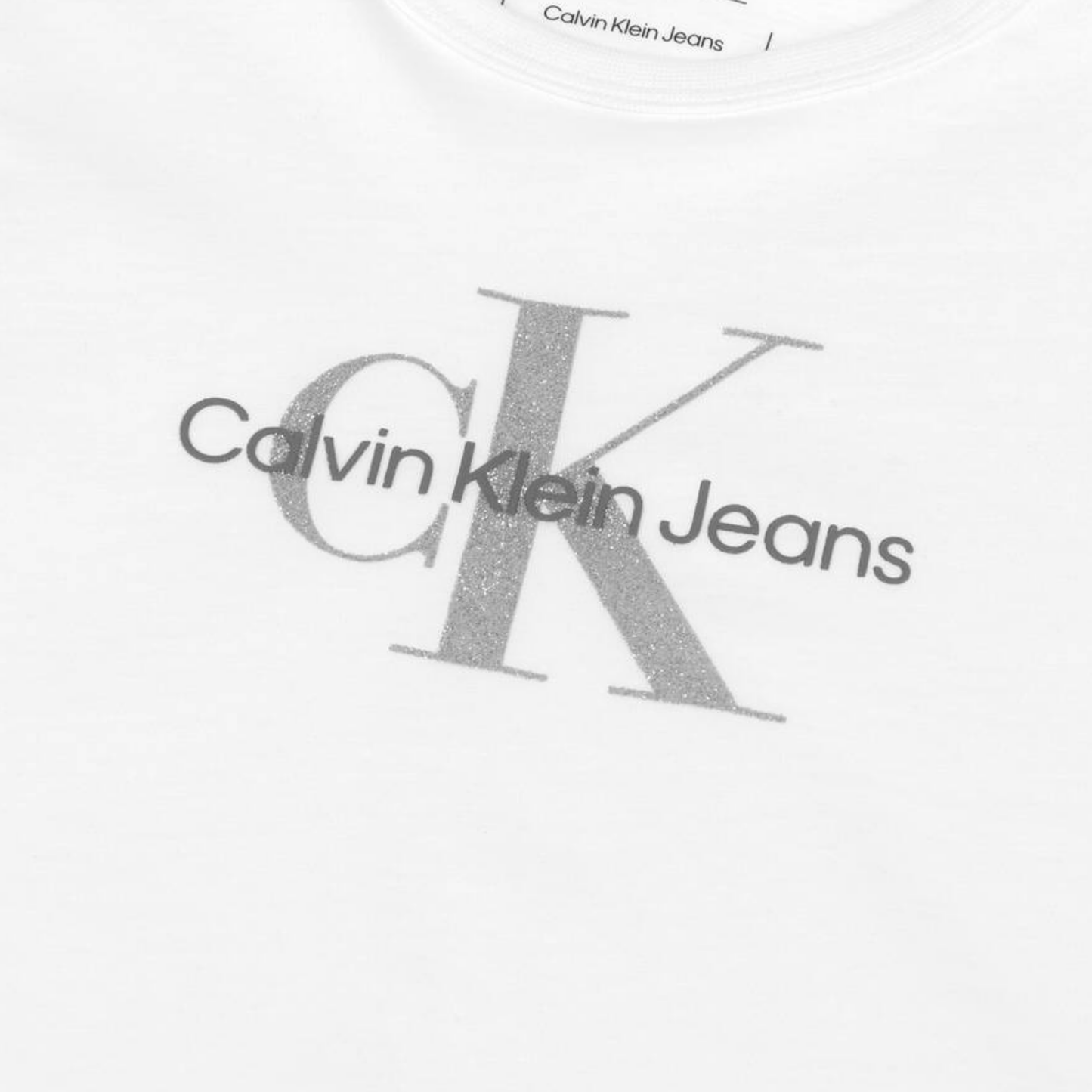 Calvin Klein - Silver Logo CK White Toph