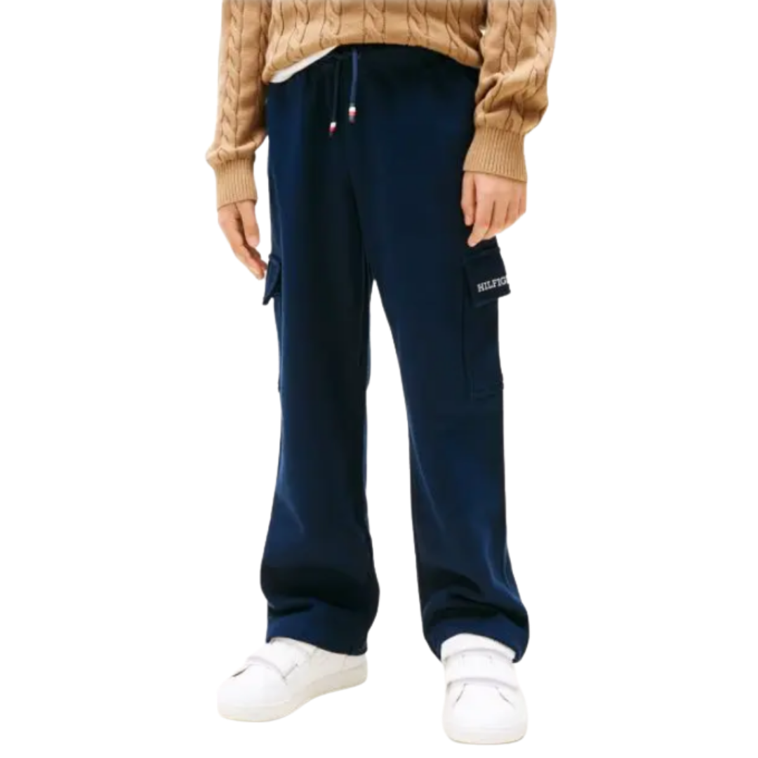 Tommy Hilfiger - Navy Blue Cotton Cargo Sweatpants