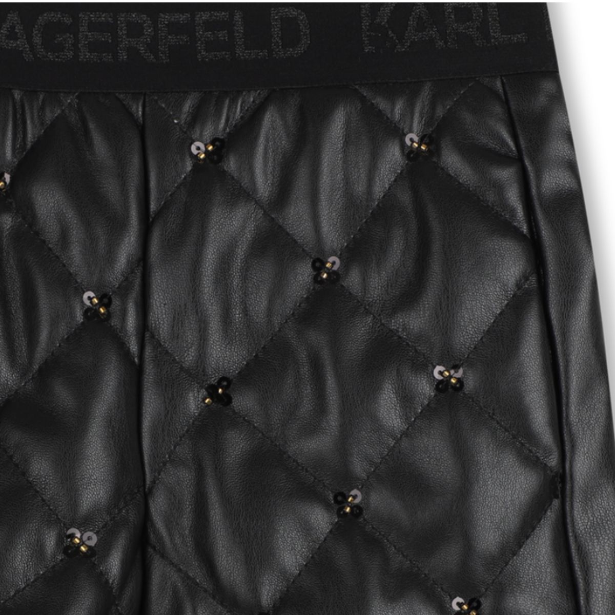 KARL LAGERFELD - Black Leather KARL Short