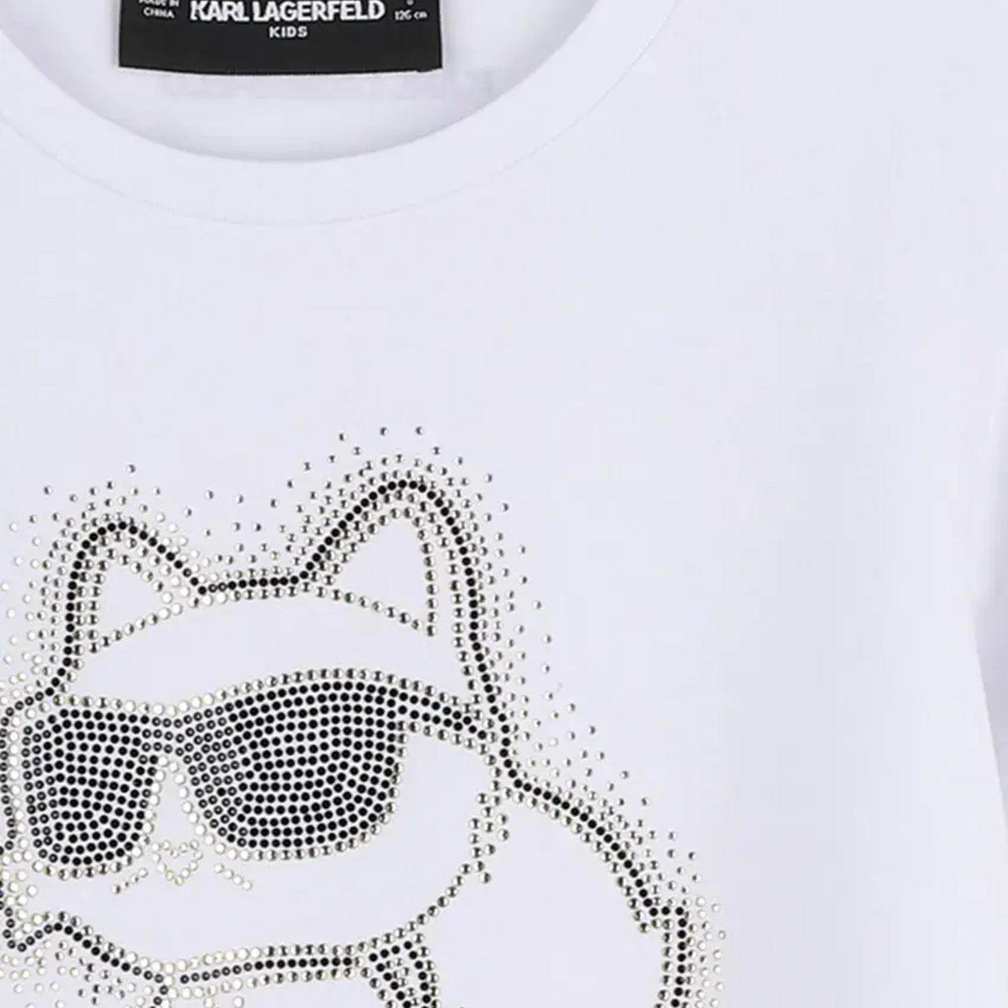 KARL LAGERFELD - White Cat Cotton Top