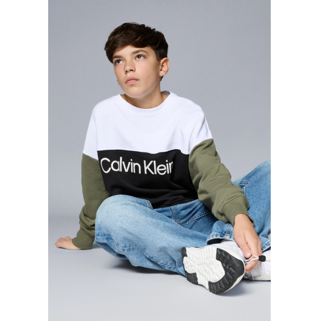 Calvin Klein - Colour block Cotton Sweatshirt