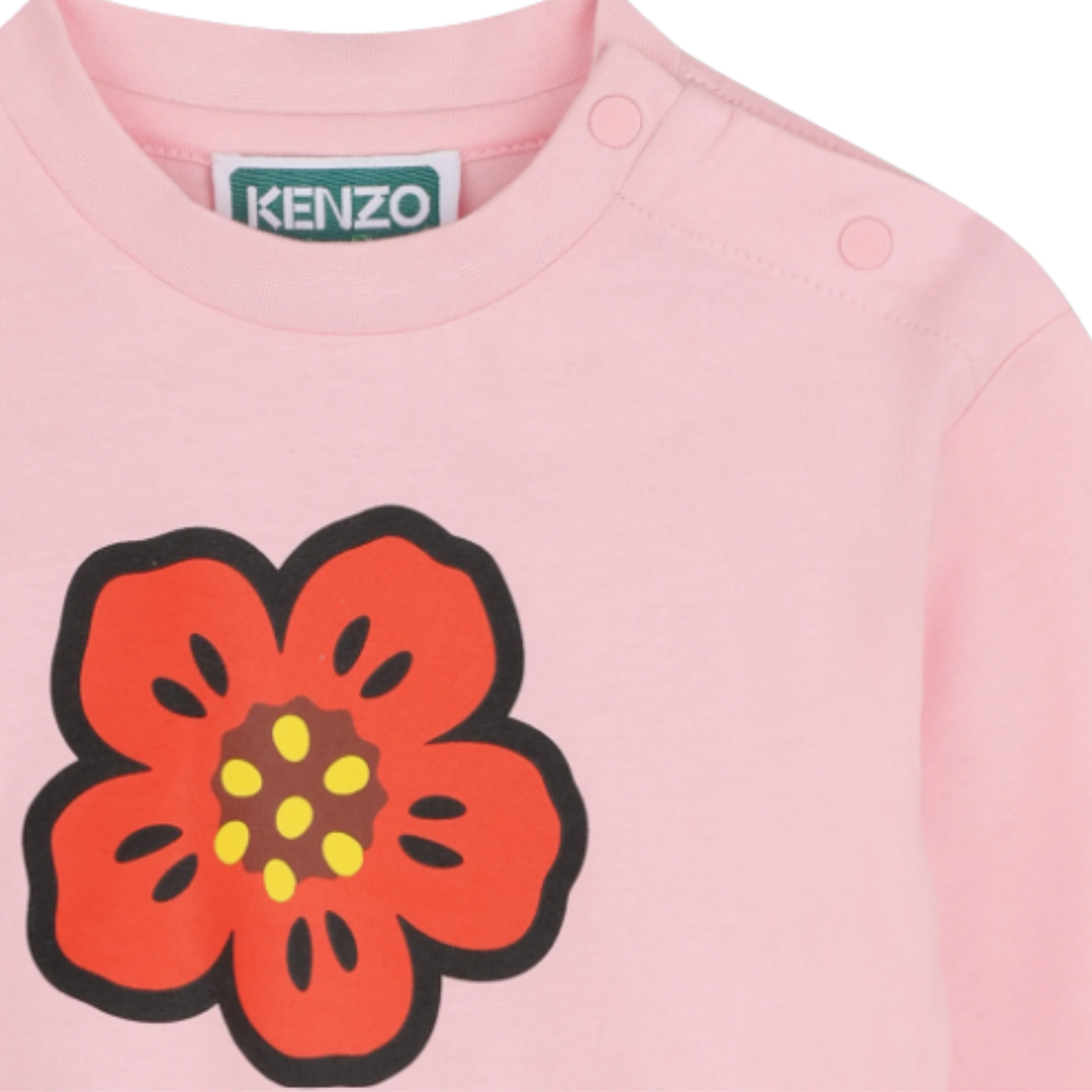 KENZO - Pink Cotton Flowery Top