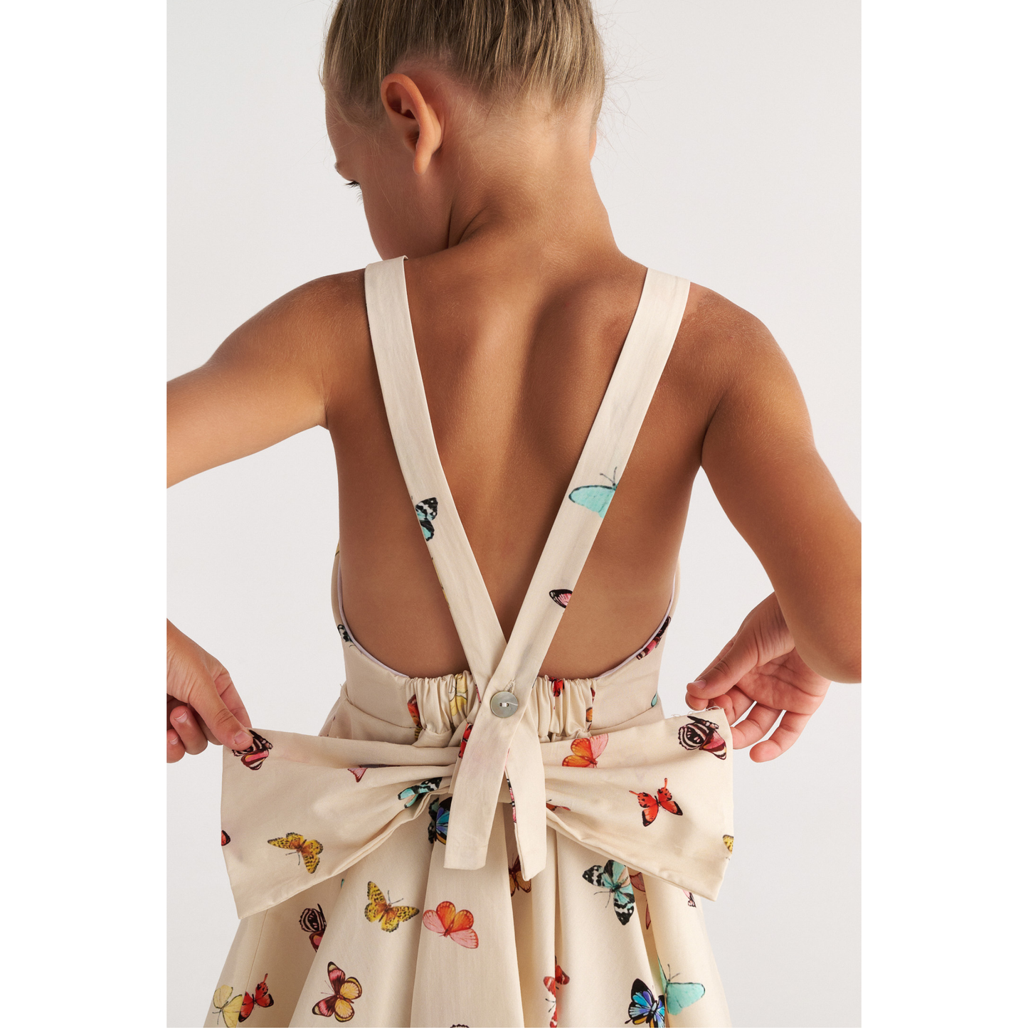 Two in a Castle - Butterfly Sky Backless Bow Dress
