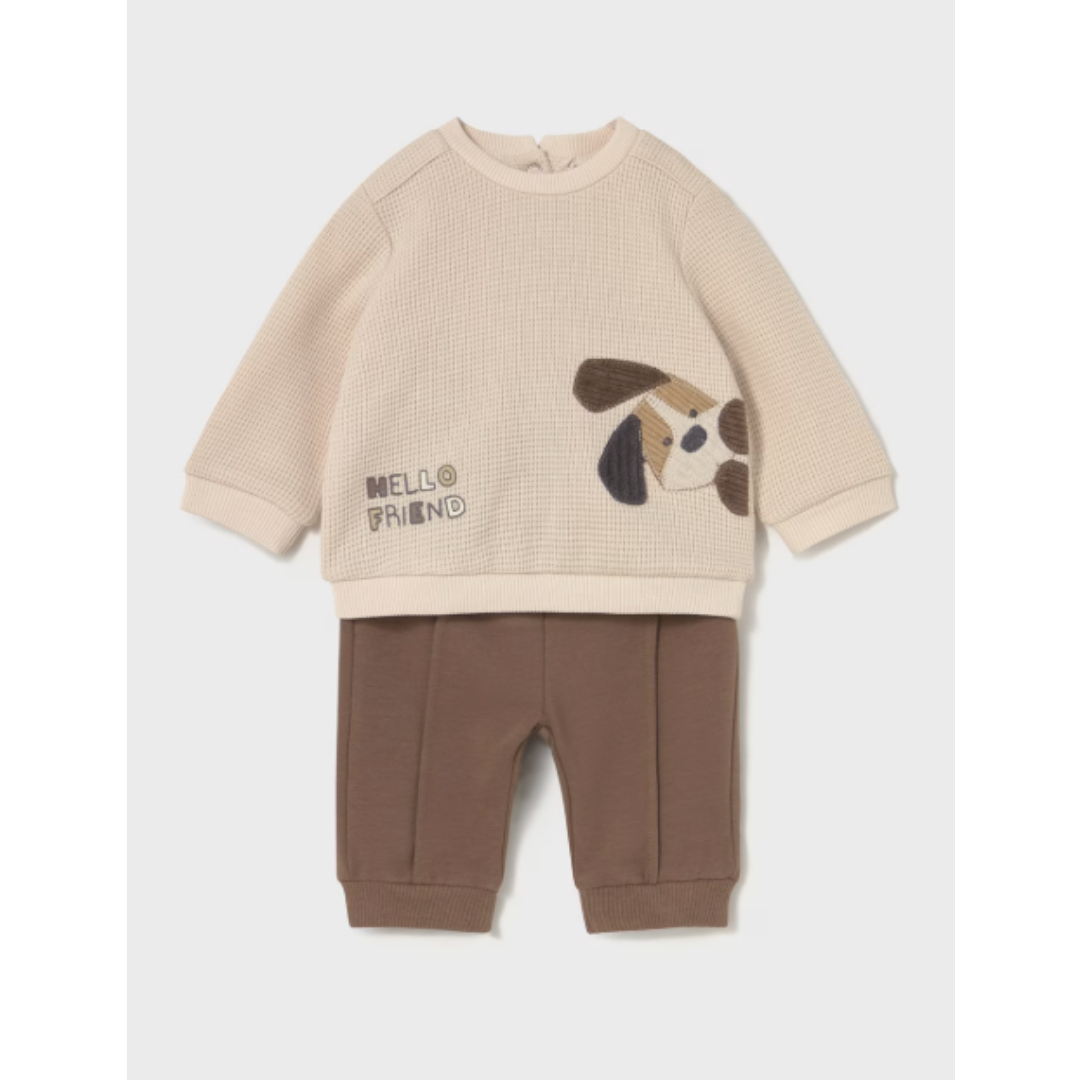 Mayoral - Newborn Beige Dog Set