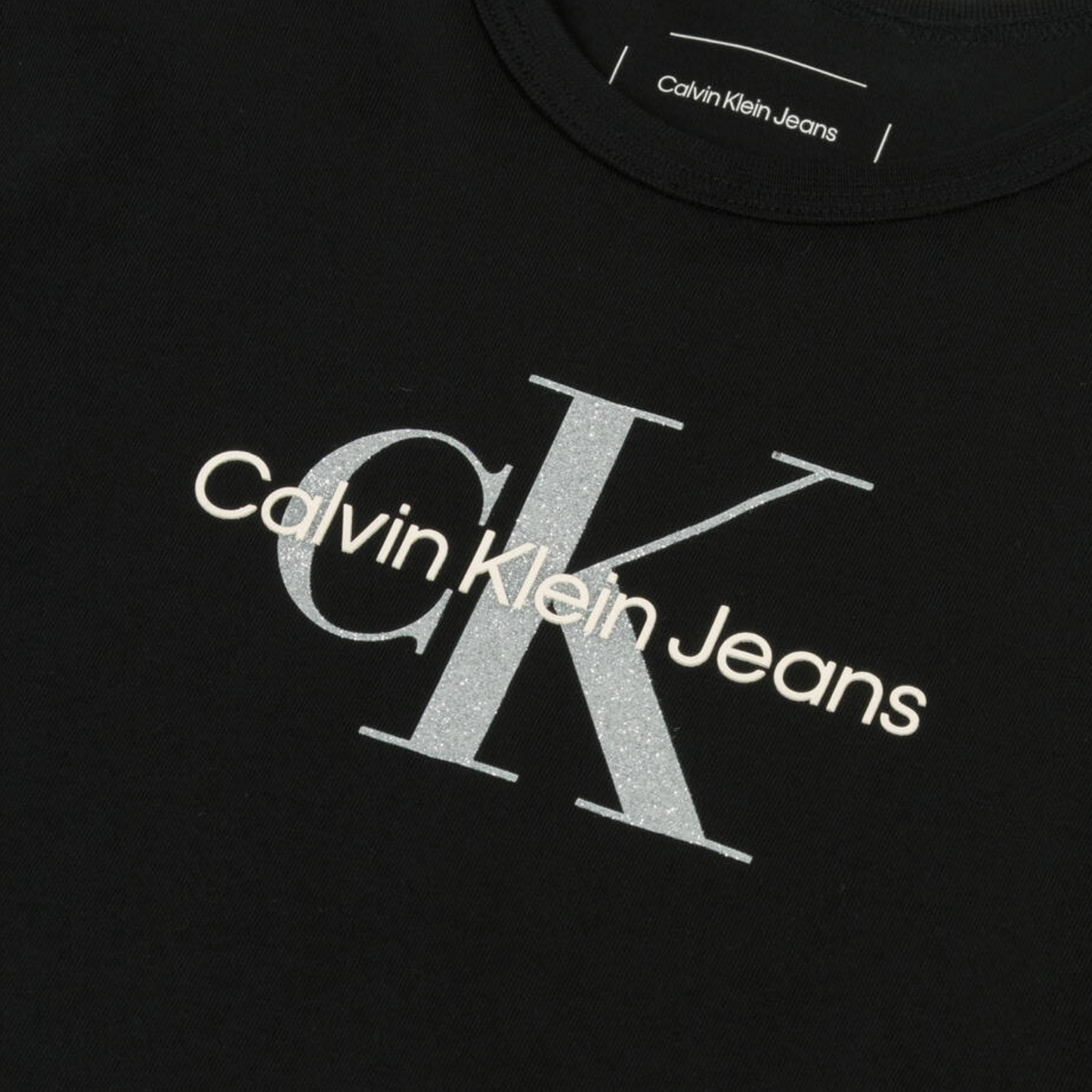 Calvin Klein - Silver Logo CK Black Top