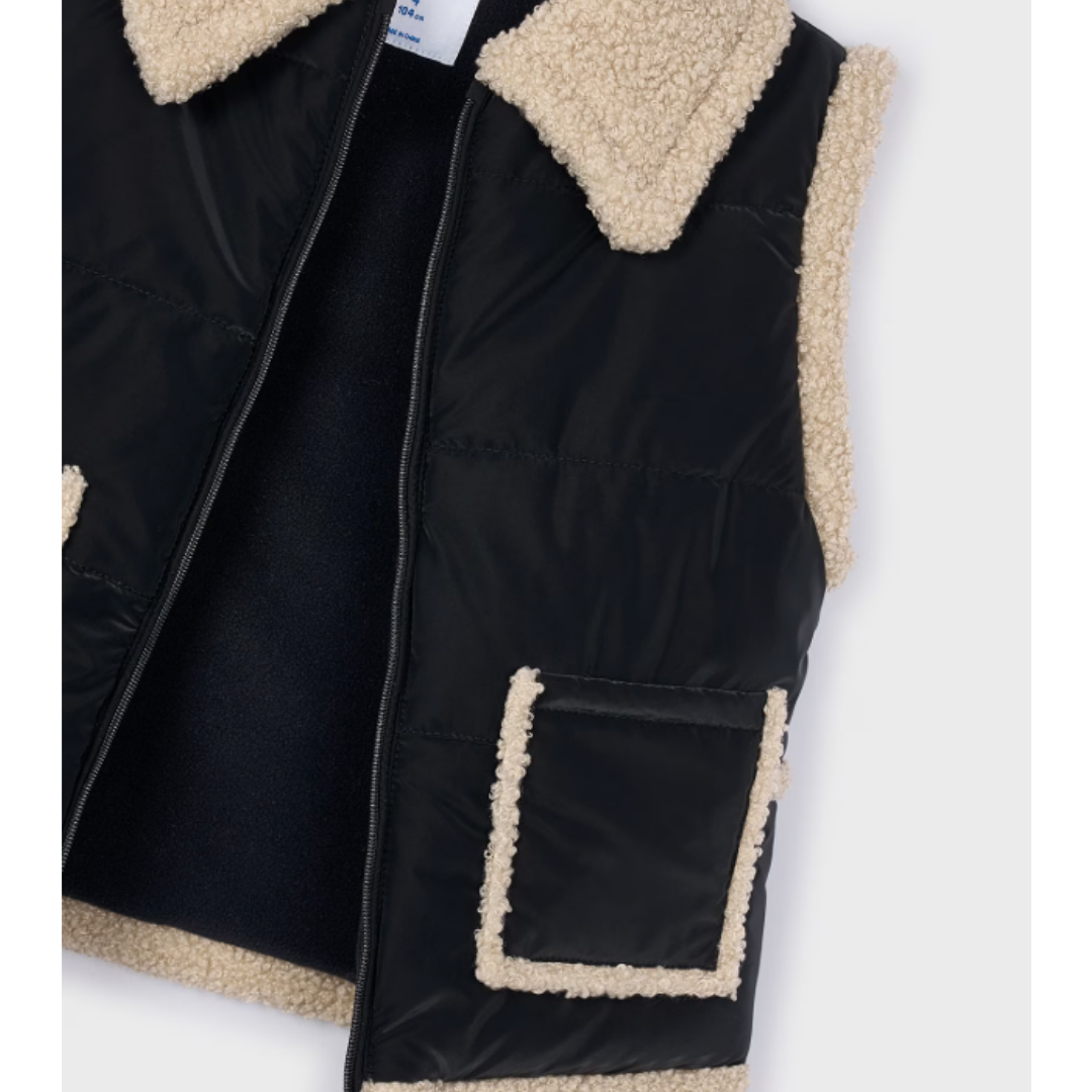 Mayoral - Girls Contrast Sheepskin Gilet
