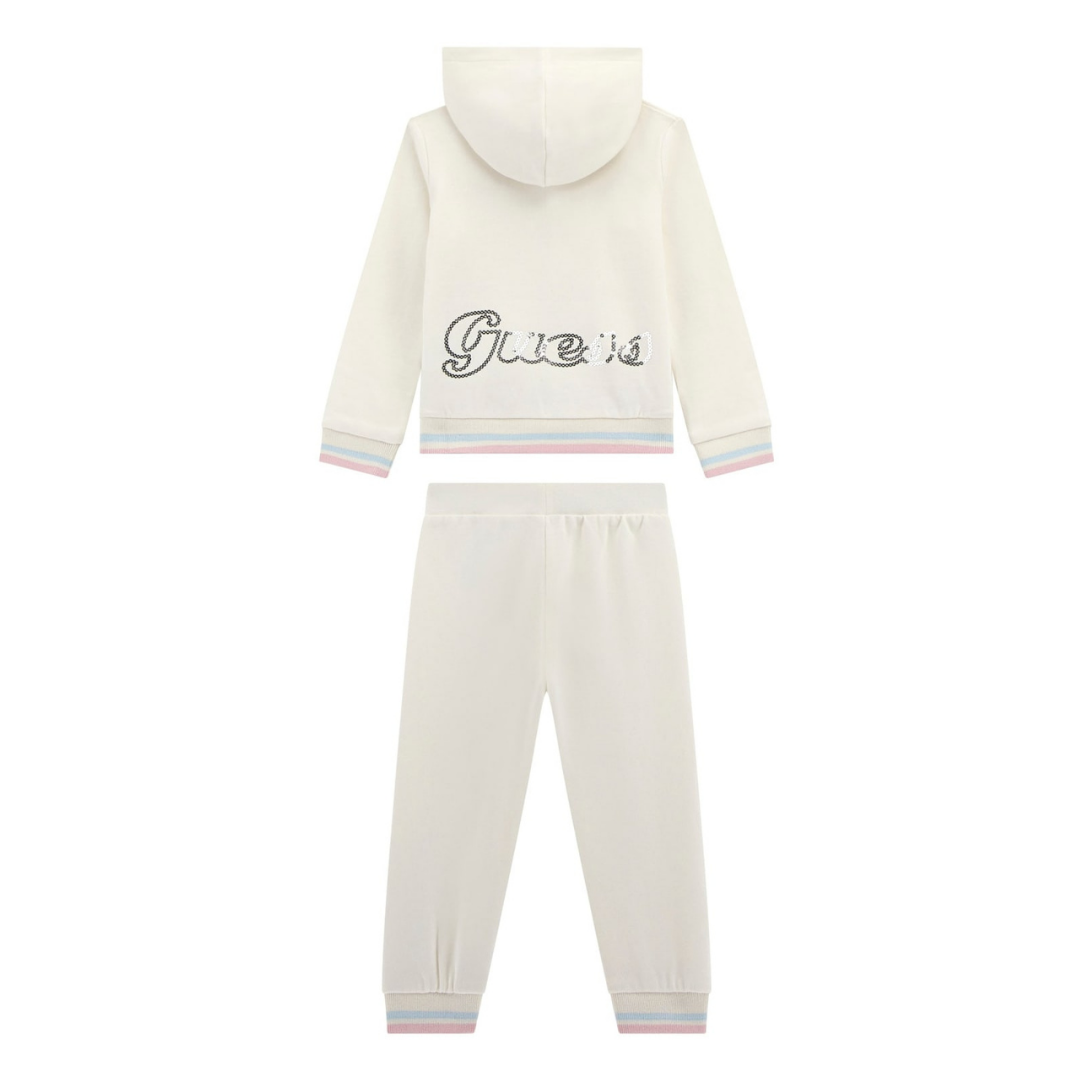 Guess - Ivory Cotton Logo Tracksuit