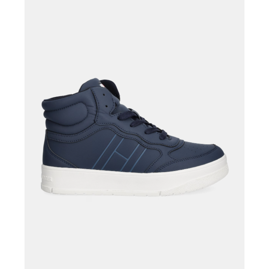 Tommy Hilfiger - Blue High Top Lace Up Sneaker