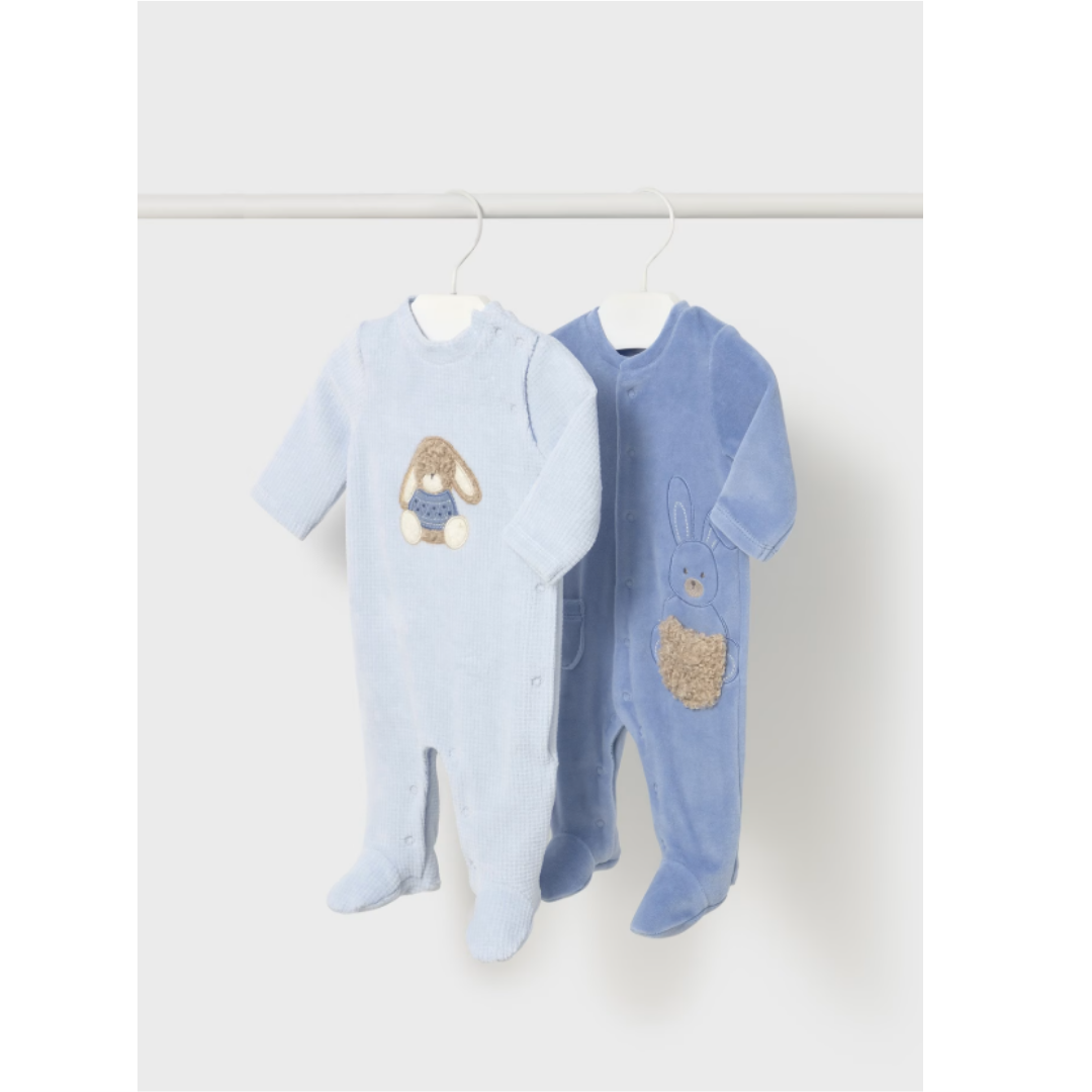 Mayoral - Newborn Blue Romper with Feet