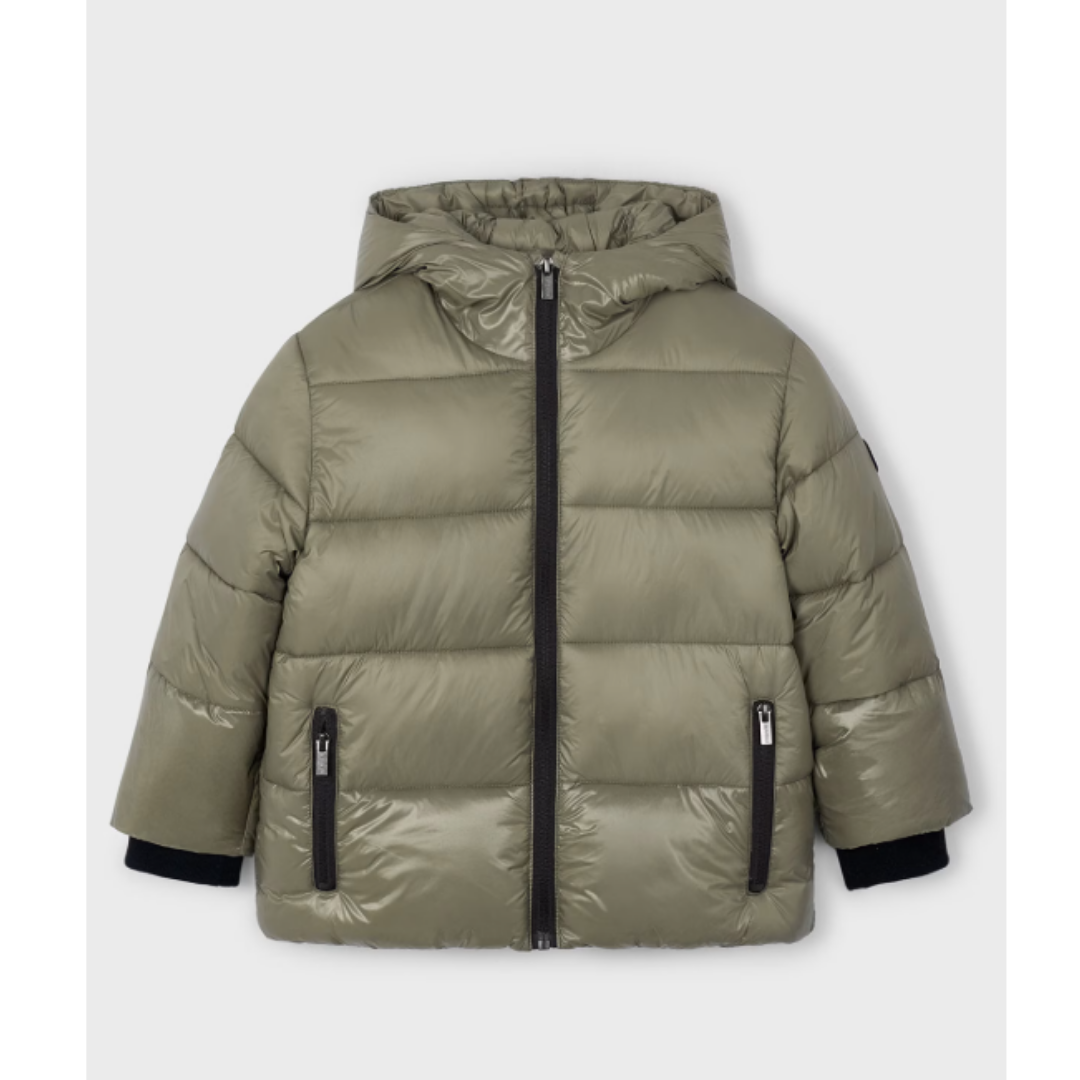 Mayoral - Boys Shiny Khaki Coat