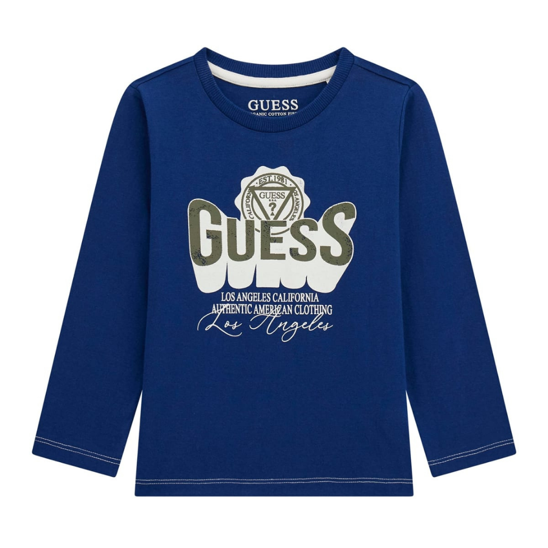 Guess - Blue 3D Logo Boys Top