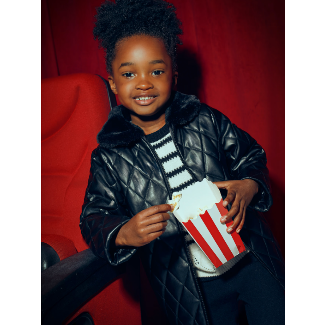 Mayoral - Black Girls Quilted Coat